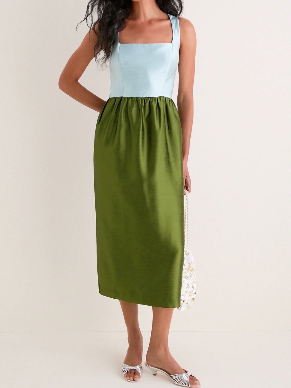 Tuckernuck Colorblock Dupioni Brigitte Dress Midi Dress